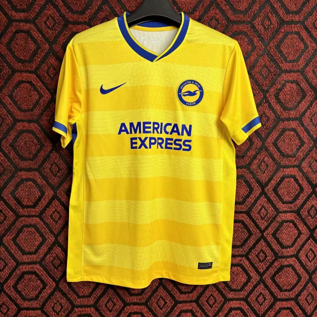AAA Quality Brighton 24/25 Away Yellow Leaked Soccer Jersey